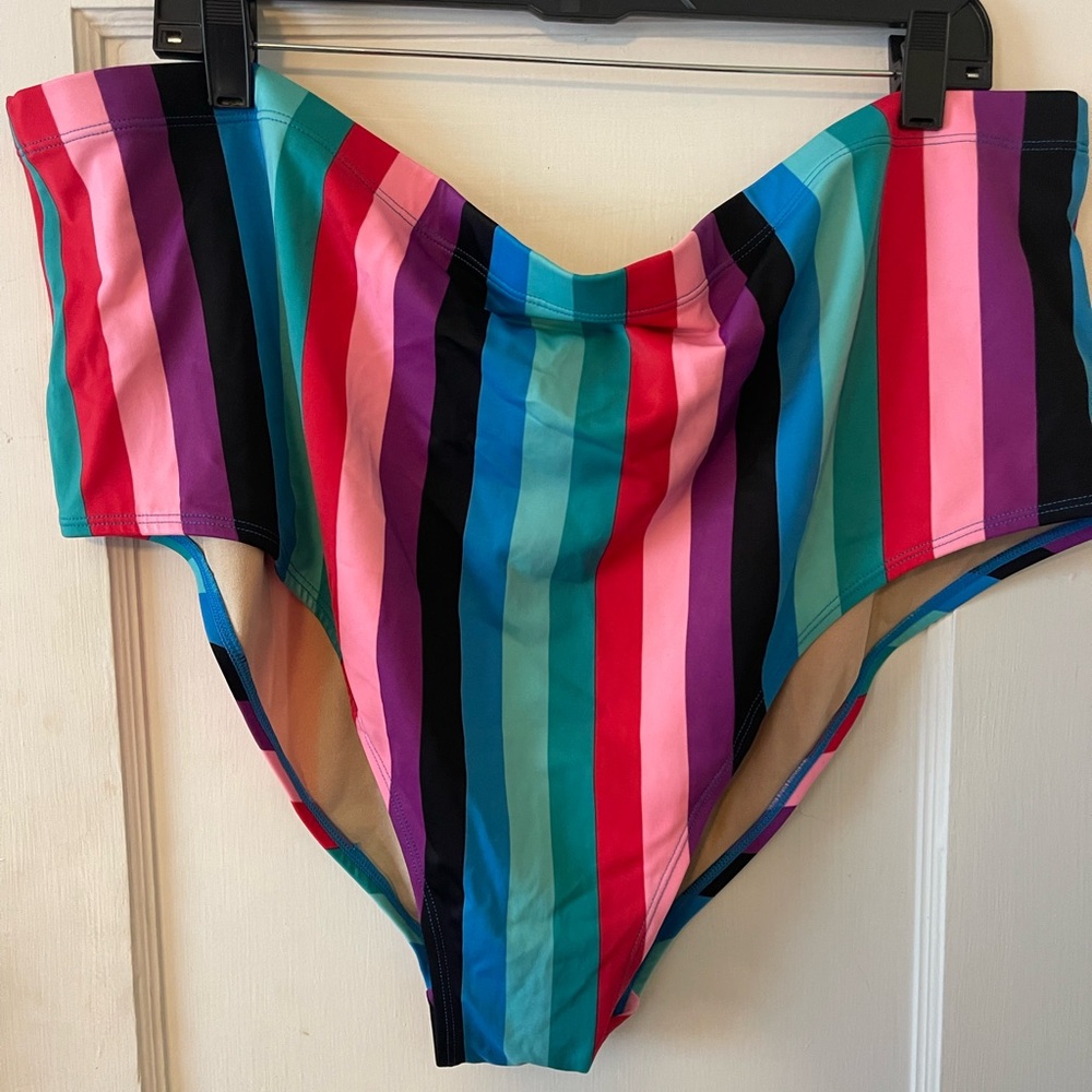 Old Navy Multicolor Striped Bikini Bottom